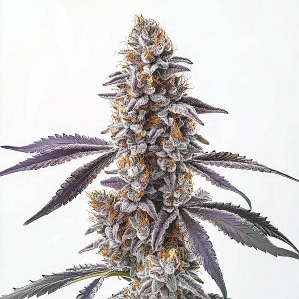 CBD Sugar 1-25 strain with frosty, dense buds and therapeutic high CBD content.