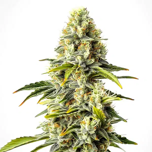 Critical Cheese Auto plant with frosty buds and strong cheese-like scent profile.
