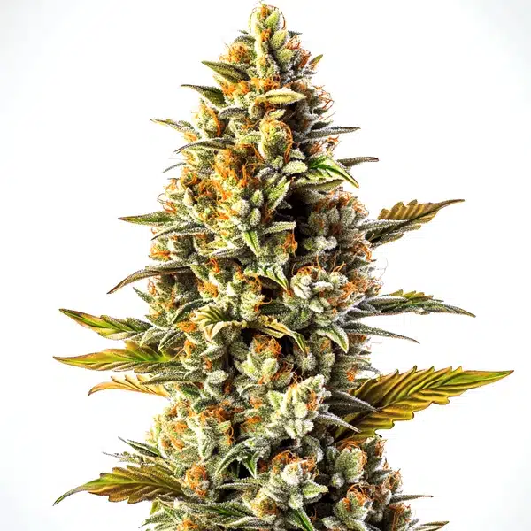 Gorilla Blue Auto cannabis plant with resinous dense buds.