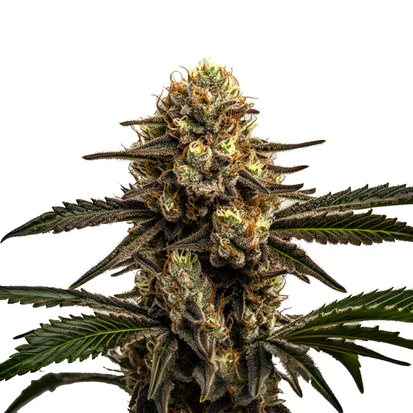 Apple Fritter cannabis strain with frosty buds and vibrant green leaves