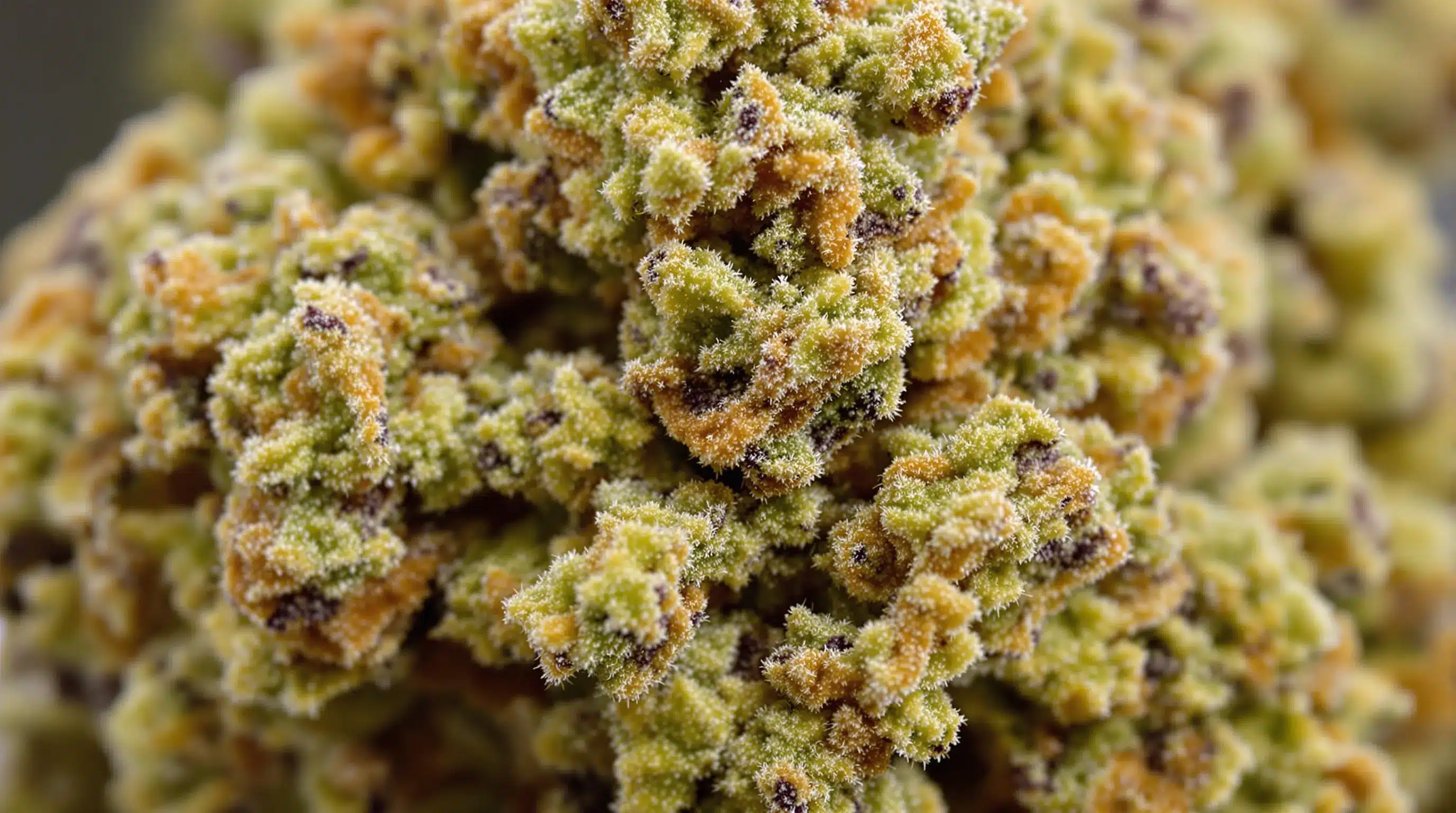 Close-up of premium cannabis buds rich in trichomes.