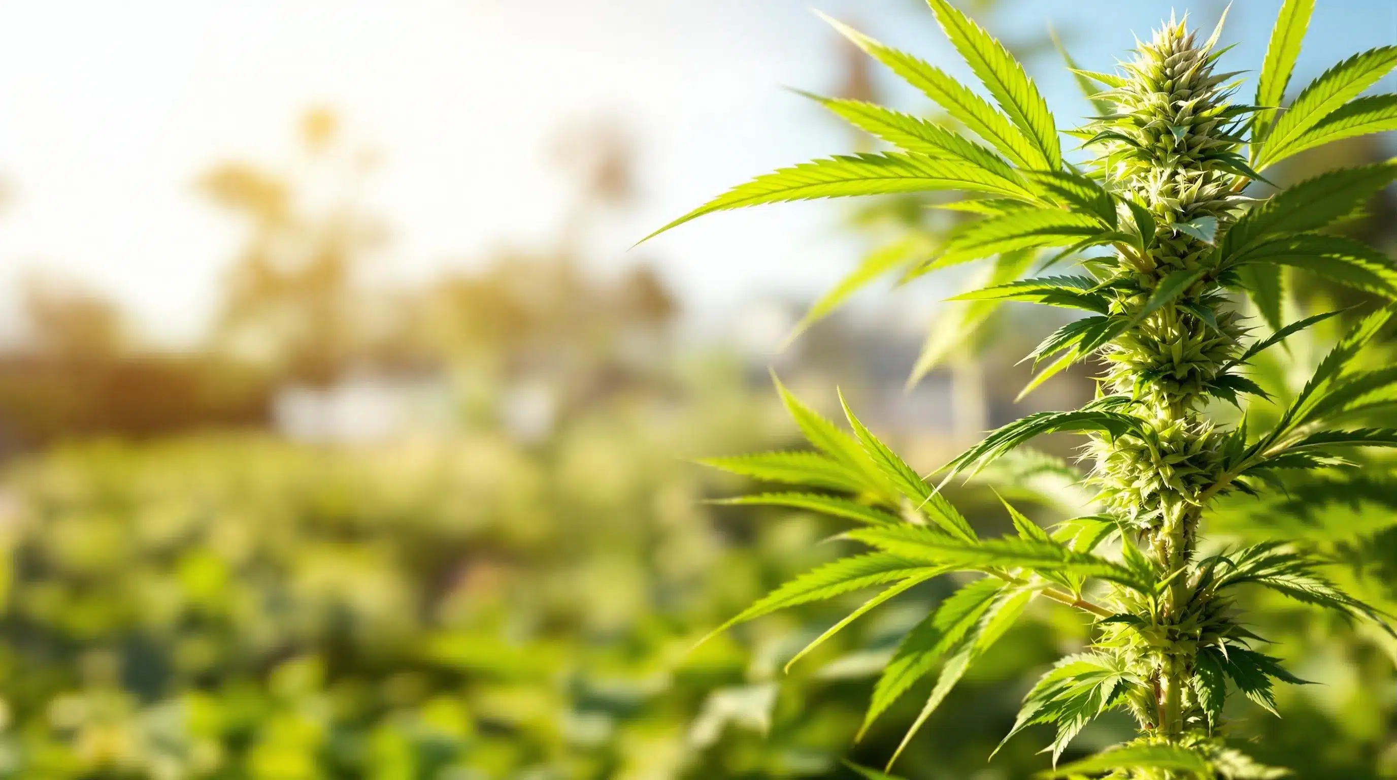 A thriving cannabis plant growing in San Diego’s sunny climate.
