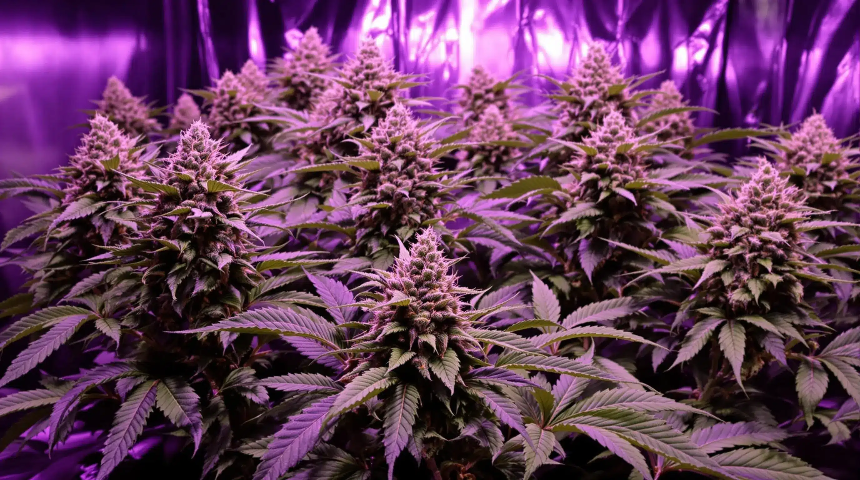 Jealousy strain flowering indoors under LED