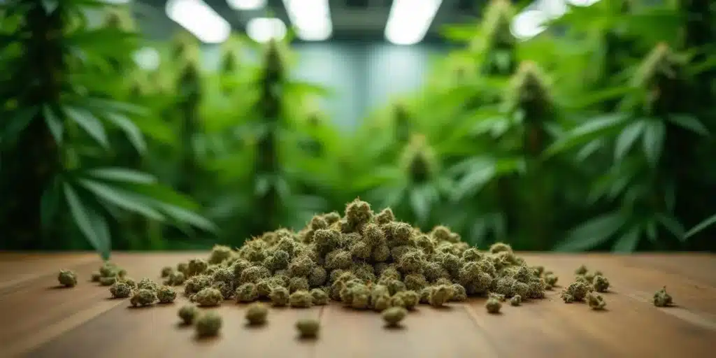 High-quality cannabis buds from top award-winning strains at the Cannabis Seeds Awards, highlighting exceptional yield and potency.