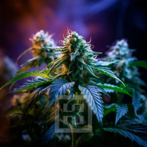 Illustration of RS11 x Chemdog #4 Cannabis Strain with Energetic and Euphoric Effects