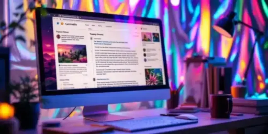 Desktop screen displaying online cannabis seed store in Michigan