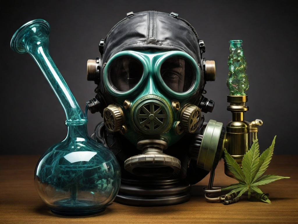 unique smoking experience of gas mask bongs