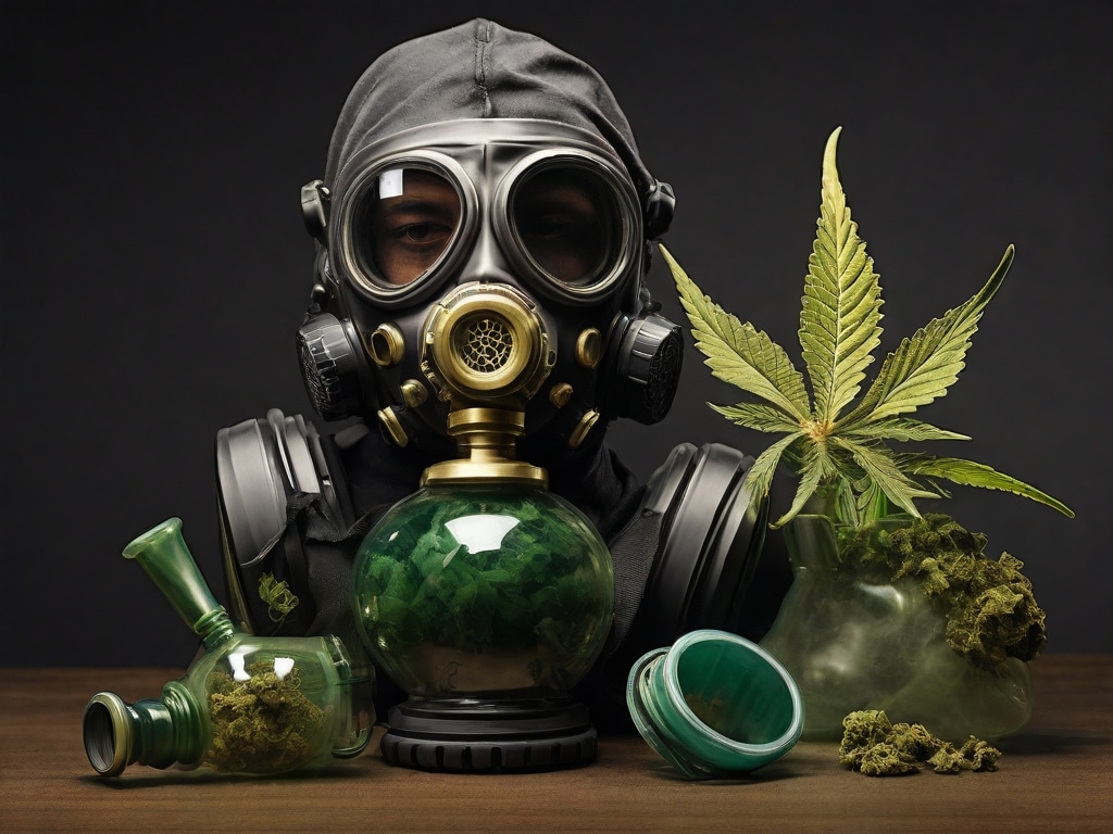 using gas mask bongs for cannabis consumption