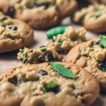 Cannabis-infused cookies with a variety of ingredients including nuts and chocolate chips.