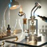 Glass banger rig setup with a torch and concentrates, highlighting the precision and components needed for an optimal dabbing experience.