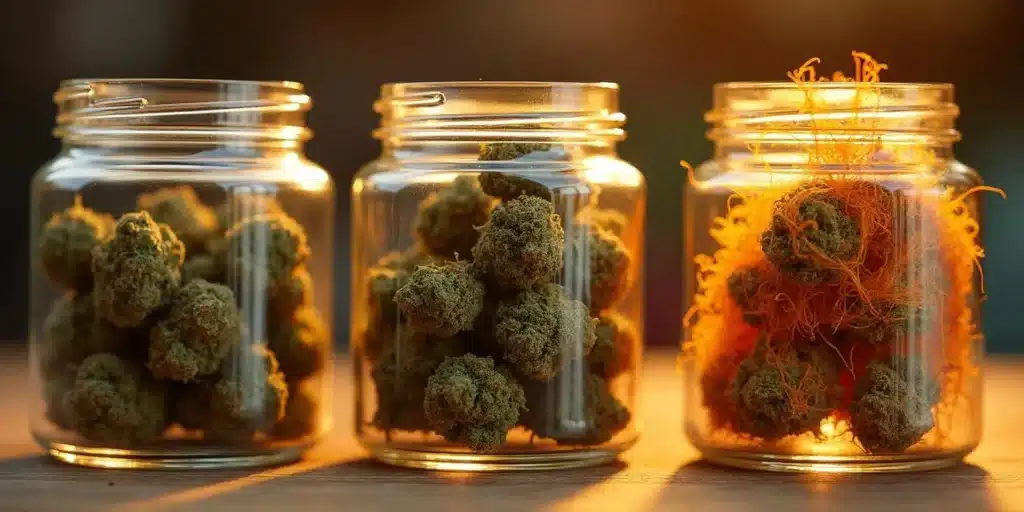 Keeping the container in a cool, dark place will also help preserve the weed's quality.