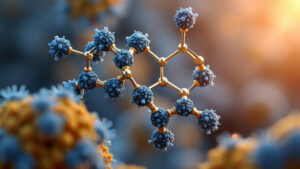 Molecular structure of the pepper terpene, beta-caryophyllene, with a unique cyclobutane ring.