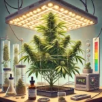 Indoor setup for Can You Clone an Autoflower with LED lights and LST techniques.