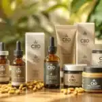 Various CBD products, including oils and creams, for hemorrhoid relief and health management.