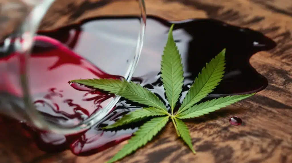 Difference Between Drunk and High: Wine glass spill and cannabis joint side by side.