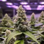 Cannabis buds thriving with the best bloom booster fertilizer during flowering.