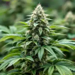 Northern Lights cannabis plant thriving outdoors in the Northeast.