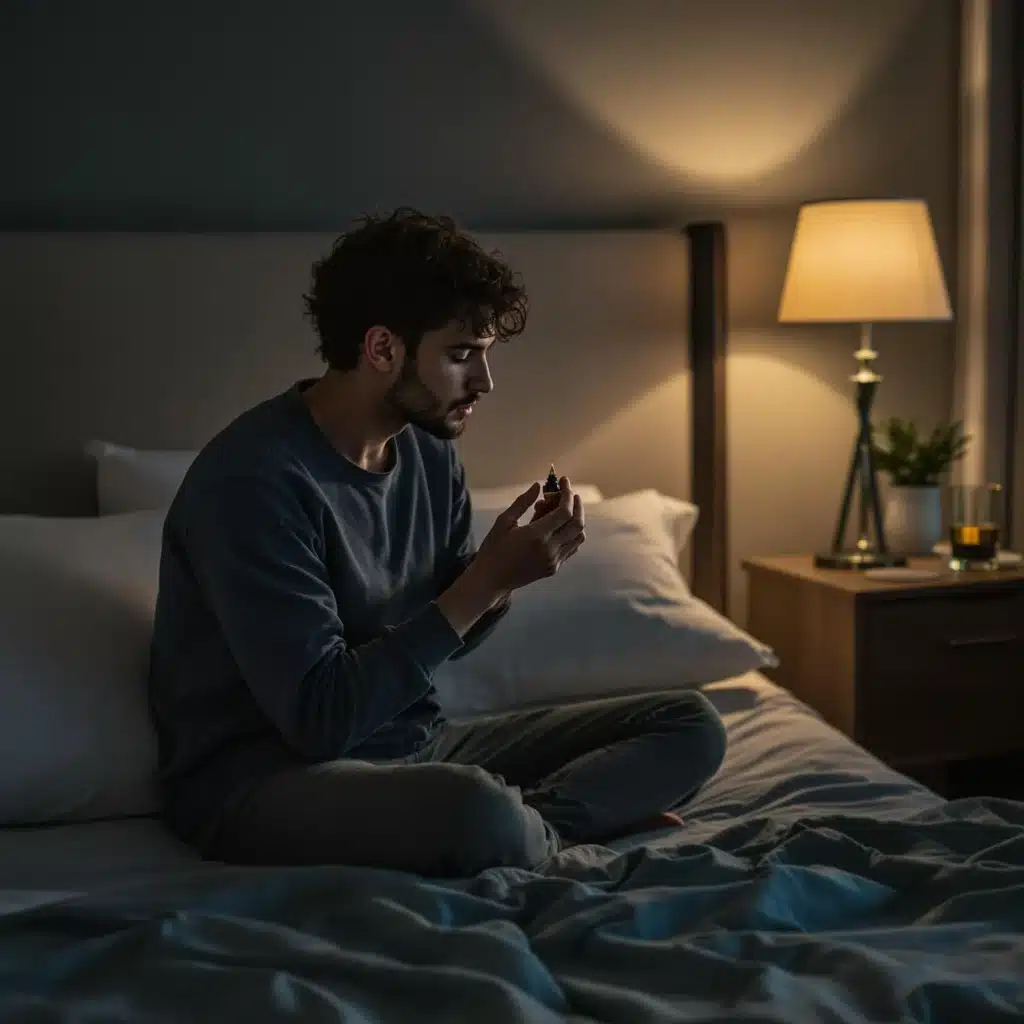 Cannabis oil assisting an adult with autism in achieving better sleep and relaxation.