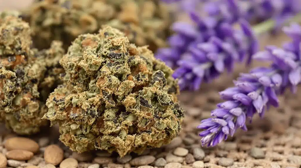 High-CBD cannabis strains like Charlotte’s Web for dementia treatment and relaxation.