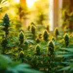 Thriving cannabis plants grown with properly balanced pH water.