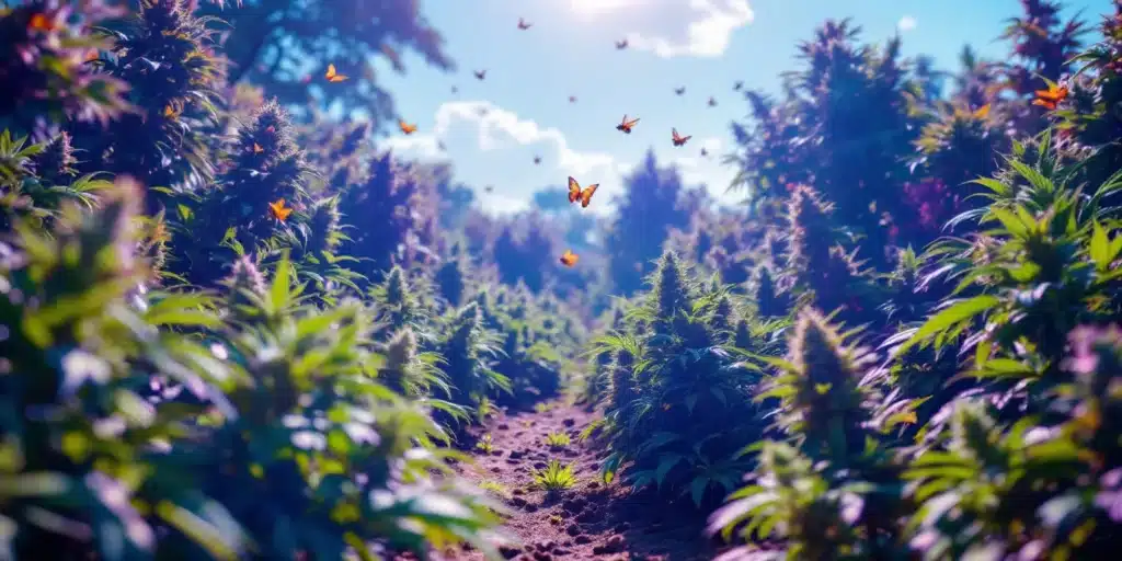 Worms improving soil quality for cannabis plants