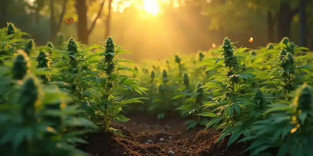 Good nutrients for outdoor grow: A thriving cannabis.