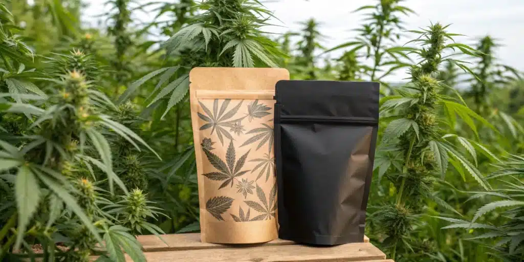 Comparison of organic and synthetic options for the best fertilizer for weed outdoor, highlighting balanced nutrient support for thriving cannabis plants.