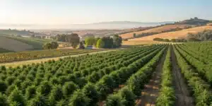 A panoramic view illustrating the california outdoor cannabis calendar with seasonal milestones for outdoor grows.