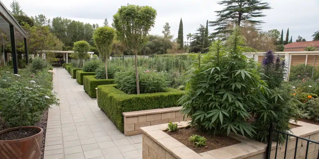 Natural barriers and landscaping techniques to manage how long does the smell of weed linger outside in an outdoor setting.