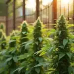 A well-maintained backyard cannabis garden