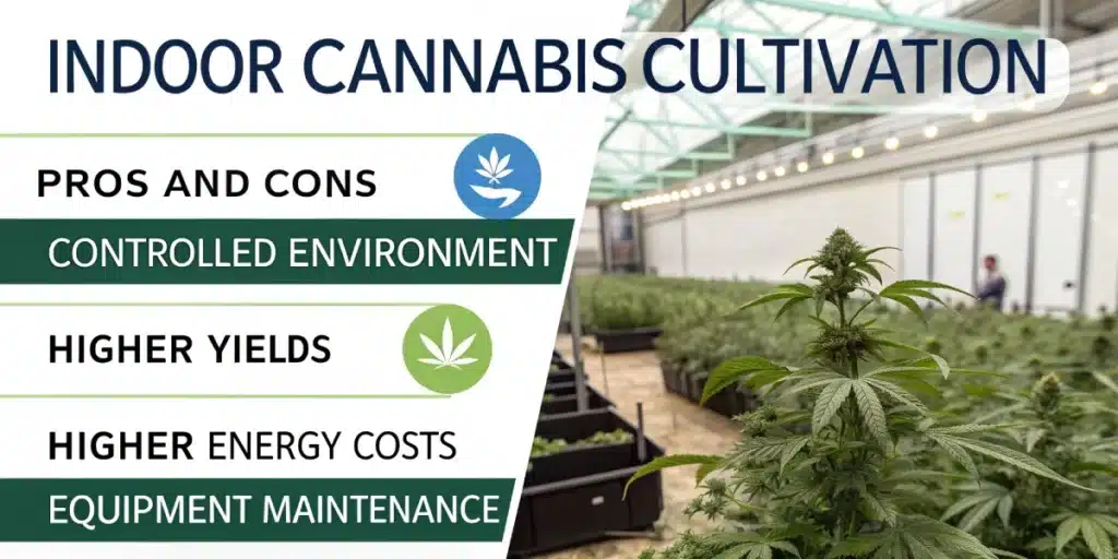 omparative image highlighting dense, resin-rich indoor buds contrasted with naturally vibrant outdoor cannabis plants