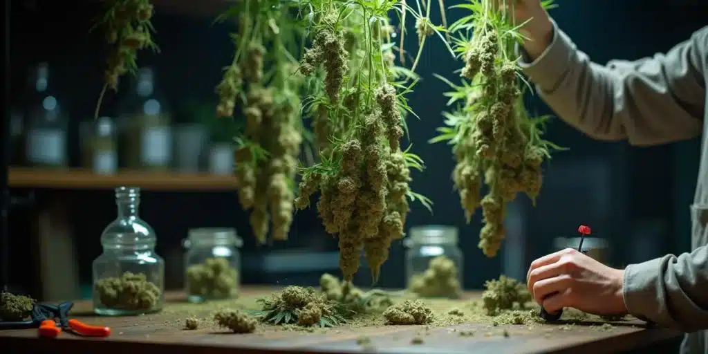 uring is the next step after drying and is crucial for enhancing flavor and potency.