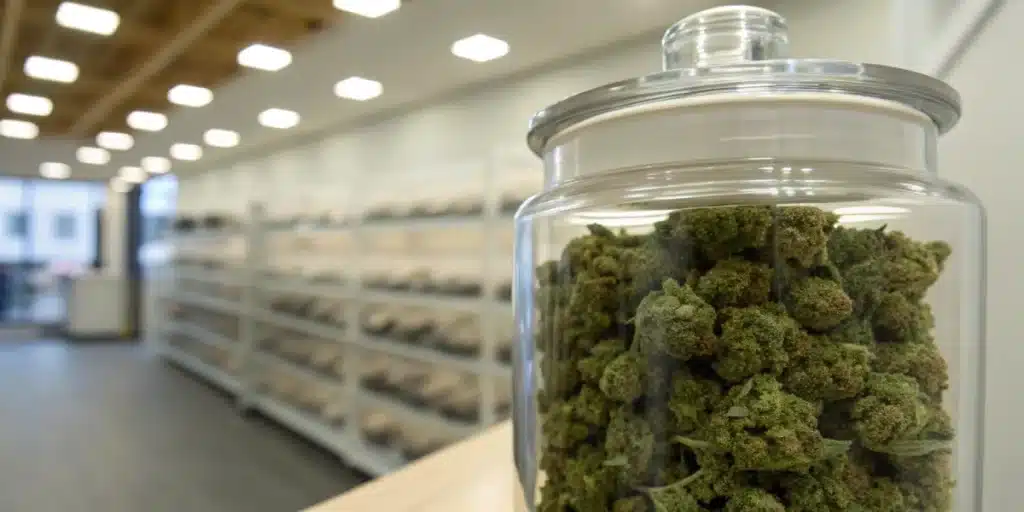 Licensed dispensary product label showing THC/CBD details under germany weed laws for tourists guidelines.