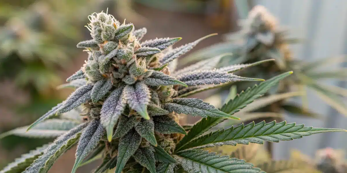 Lush Chocolopez FV Strain cannabis plants in a high-tech indoor grow room, cultivated under powerful LED lights for optimal flowering