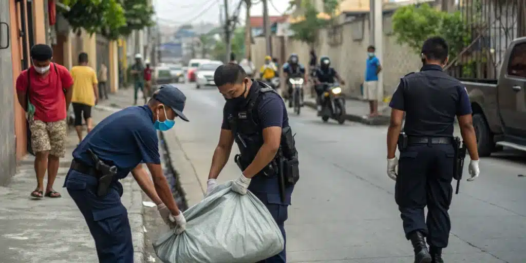 A Manila street police raid showing evidence bags, referencing “is marijuana legal in the philippines” laws.