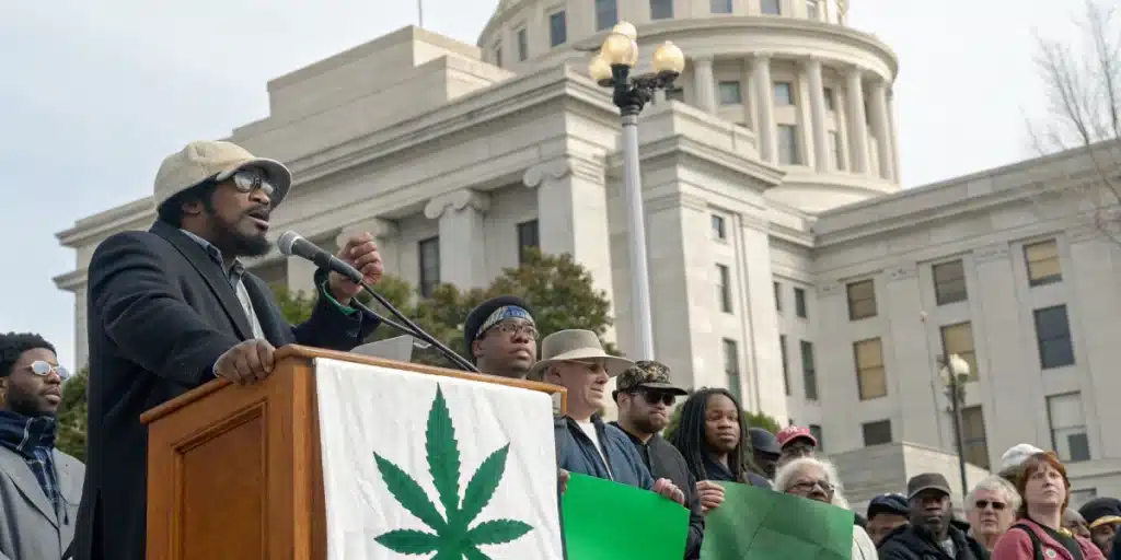 Legalization rally scene — is weed recreational in Mississippi?
