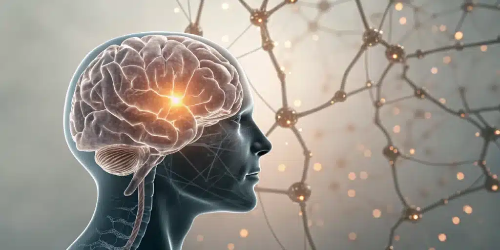 Graphic depicting neurogenesis cbd effects on new neural connections in the brain.