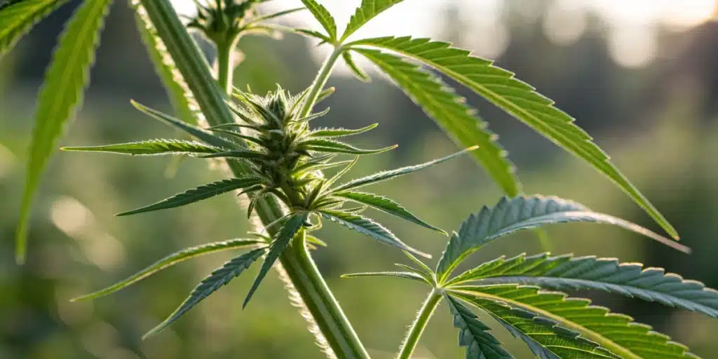 Realistic close-up image showing nodes and internodes on a plant stem, highlighting key growth points and structural details.