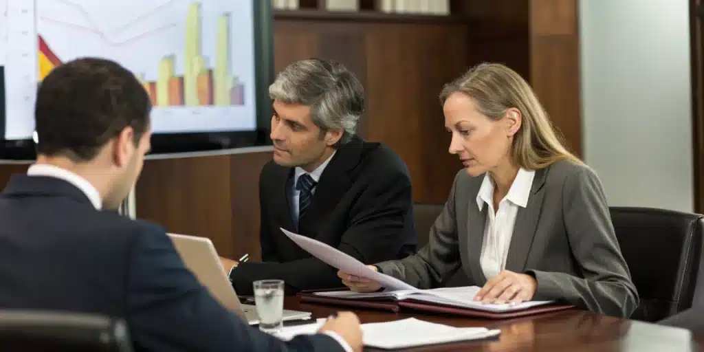 Realistic office meeting of professionals analyzing Romania Weed Laws and proposed reforms, highlighting legislative discussions and future prospects.