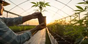 is it better to transplant in the morning or evening cannabis seedling at dawn in greenhouse