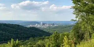 Realistic image of a billboard displaying marijuana legalization updates in West Virginia, emphasizing current legal news and guidelines.