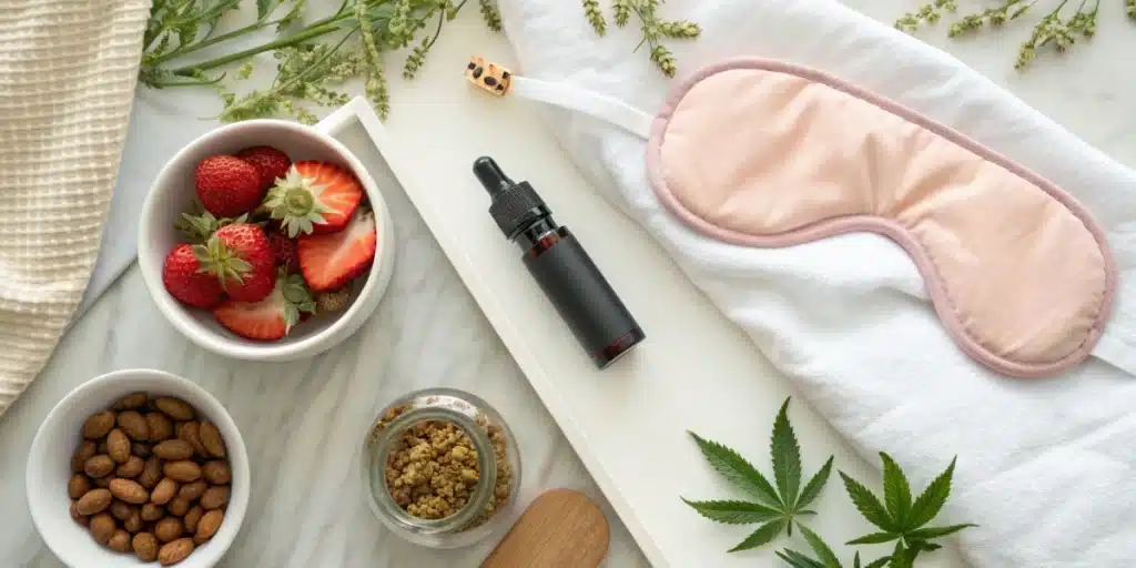 Wellness tools highlighting thc benefits for women