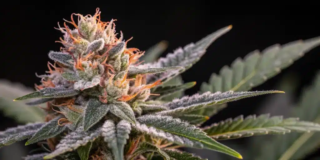 Indoor cannabis grow tent with Blueberry × Jack Herer Autoflower plants trained using a SCROG (Screen of Green) method.