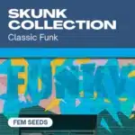 HF-skunk-collection cannabis seed pack with bold classic funk vibes, featuring a funky graffiti mural backdrop