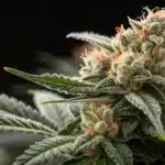 White Widow Autoflower CBD plant growing under LED lights in a reflective indoor grow tent