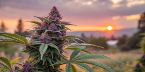 Dense cannabis plants with thick buds growing closely together outdoors