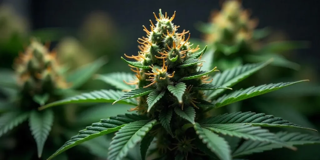 AK Auto cannabis buds with orange pistils.