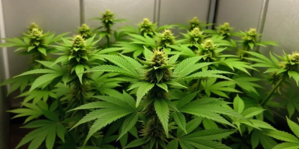 Grow Afghan Kush x Blueberry indoors during flowering phase.