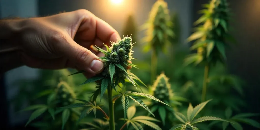 Grow Afghan x Haze indoors under warm grow lights.