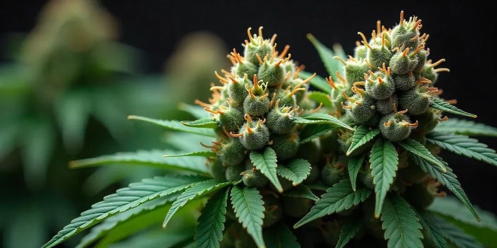 Blooming AK 47 Regular cannabis flowers.